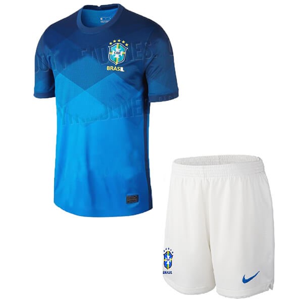 Camiseta Brasil 2ª Kit Niño 2020 Azul